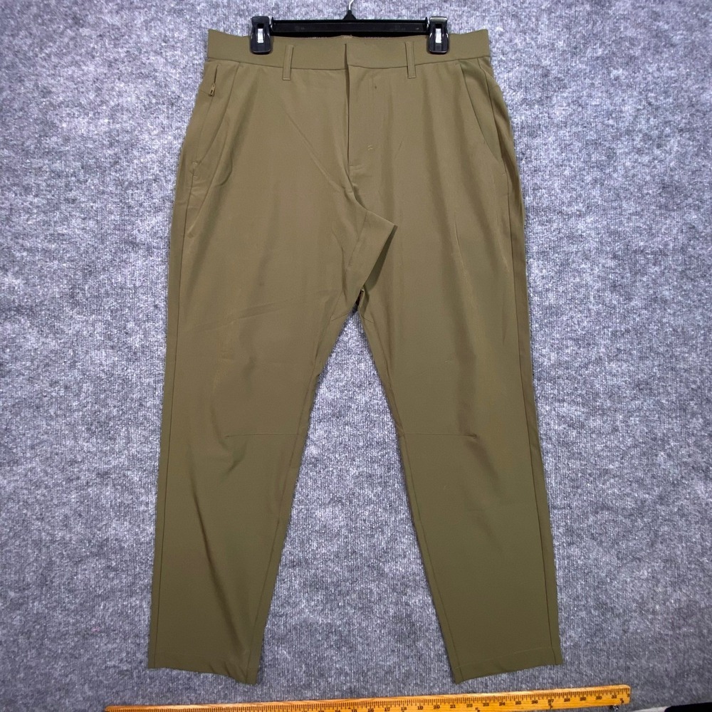Fabletics Mens The Only Pant Olive Green Stretch Technical‎ Tapered 33x32
